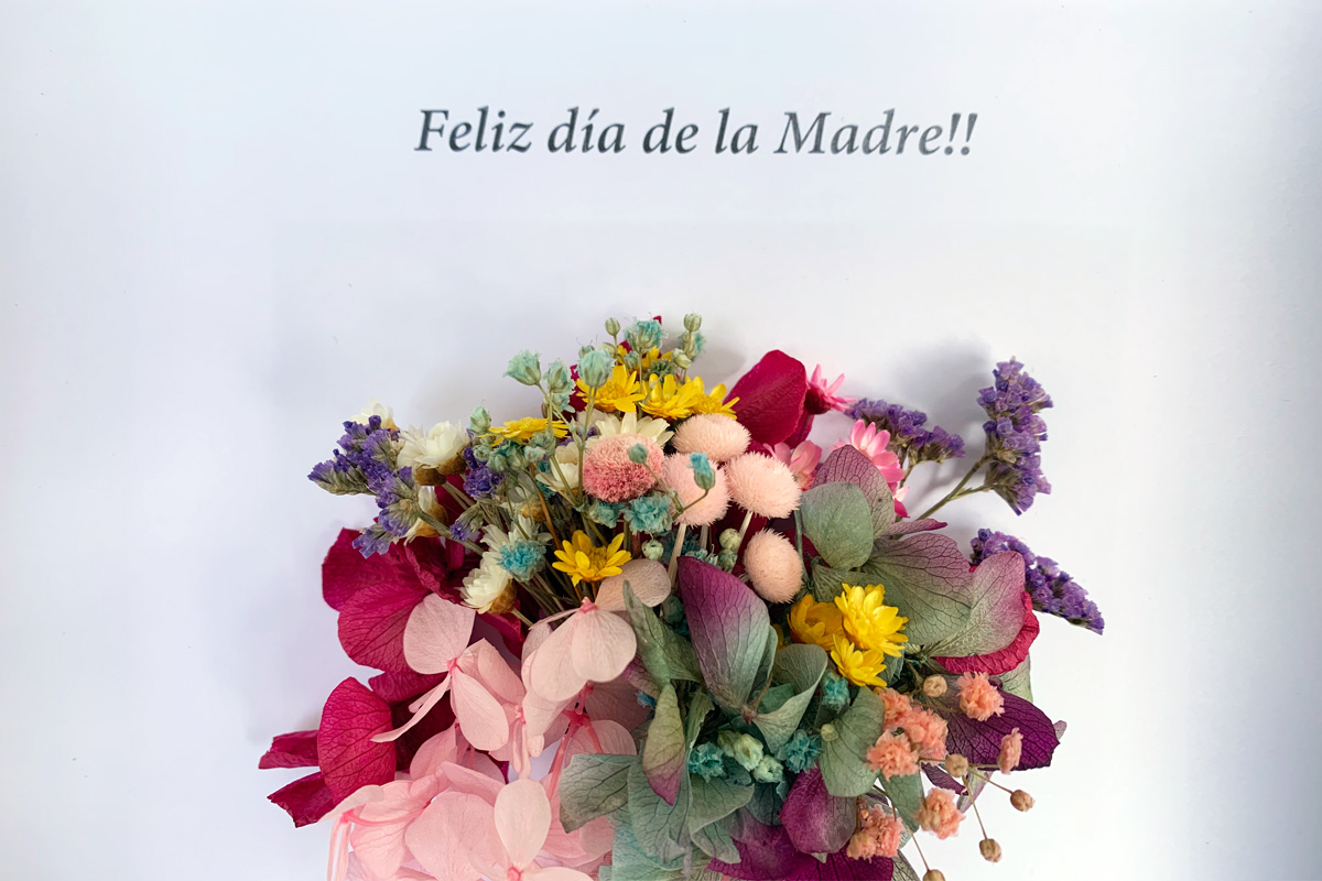 Marco Fotos Vertical Personalizado MAMÁ con flores + Foto - La Vida Es  Algo Más
